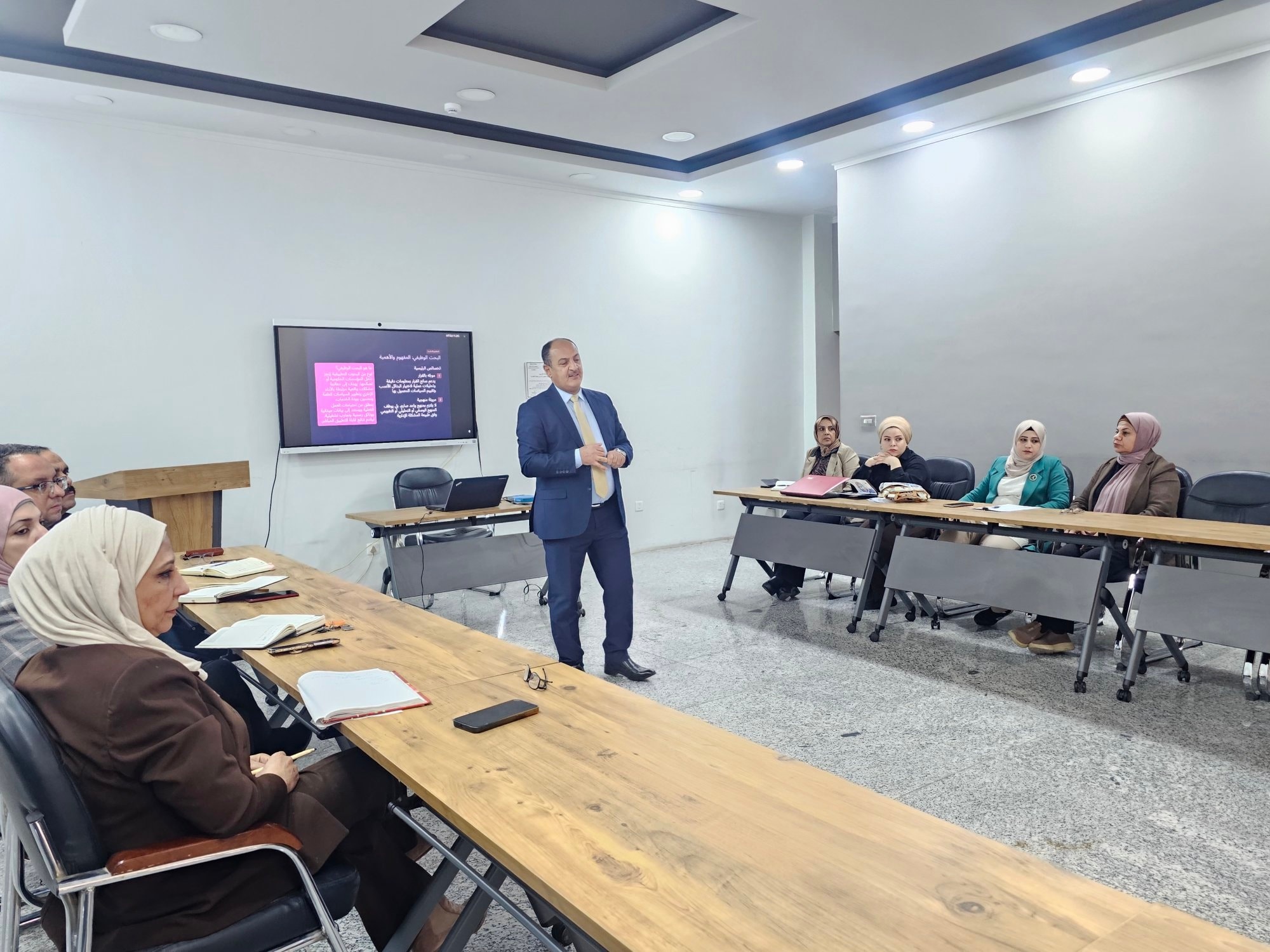 You are currently viewing المركز الوطني يقيم ورشة متخصصة حول منهجية البحث الوظيفي لدعم الأداء المؤسسي